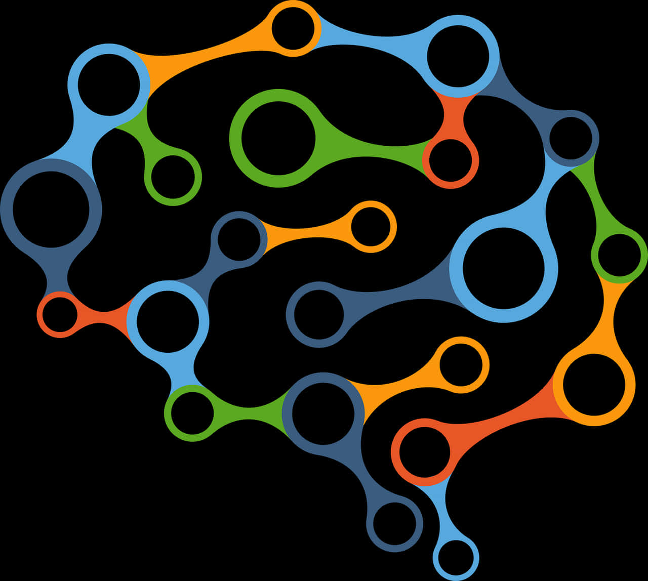 Abstract Neural Network Illustration PNG