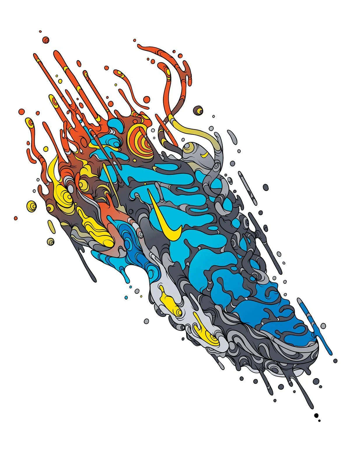 Abstract Nike Sneaker Art Wallpaper