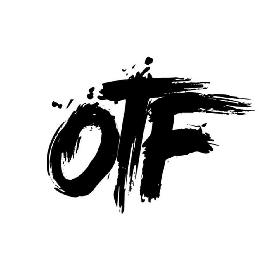 Abstract O T F Logo Blackand White Wallpaper
