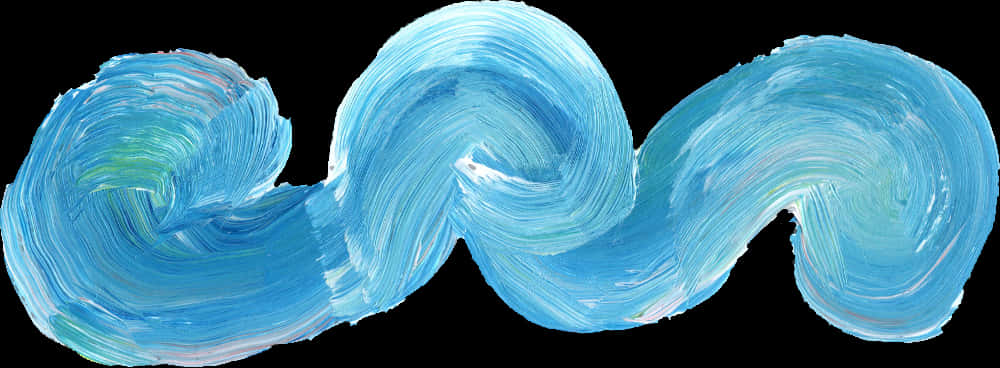 Abstract Ocean Waves Artwork PNG