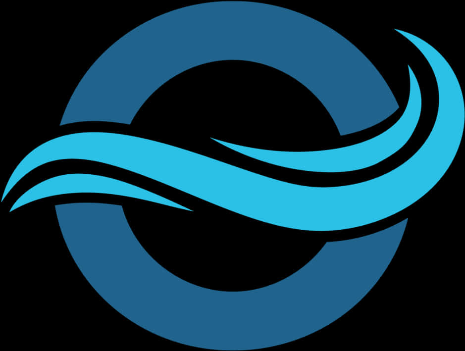 Abstract Ocean Waves Logo PNG