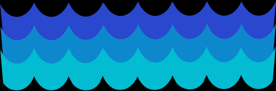 Abstract Ocean Waves Pattern PNG