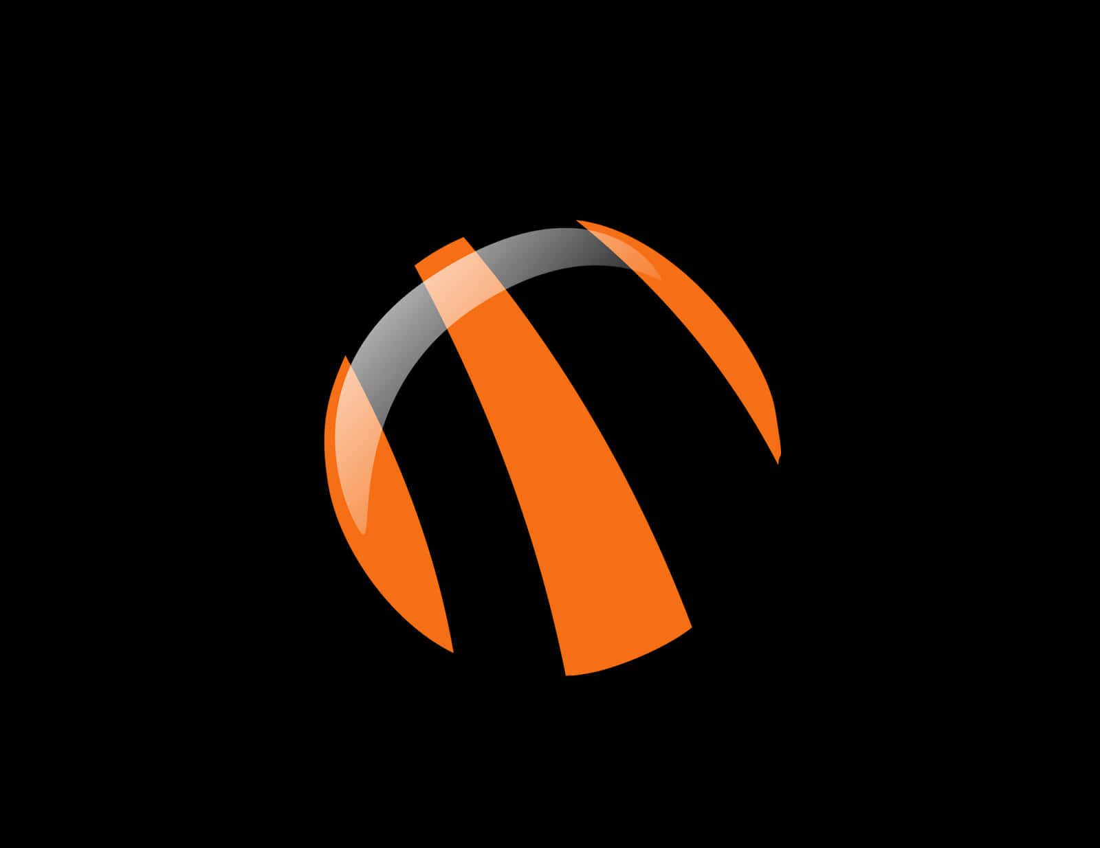 Abstract Orange Black Background PNG