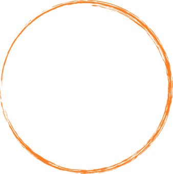 Abstract Orange Circle Black Background PNG