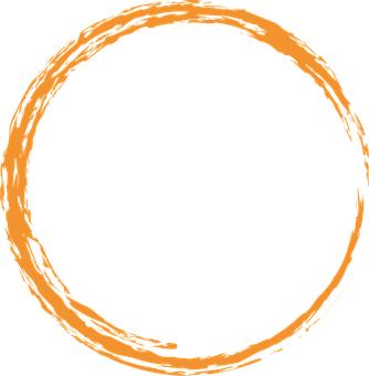 Abstract Orange Circle Design PNG