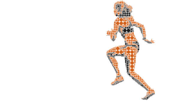 Abstract Orange Dots Female Form PNG