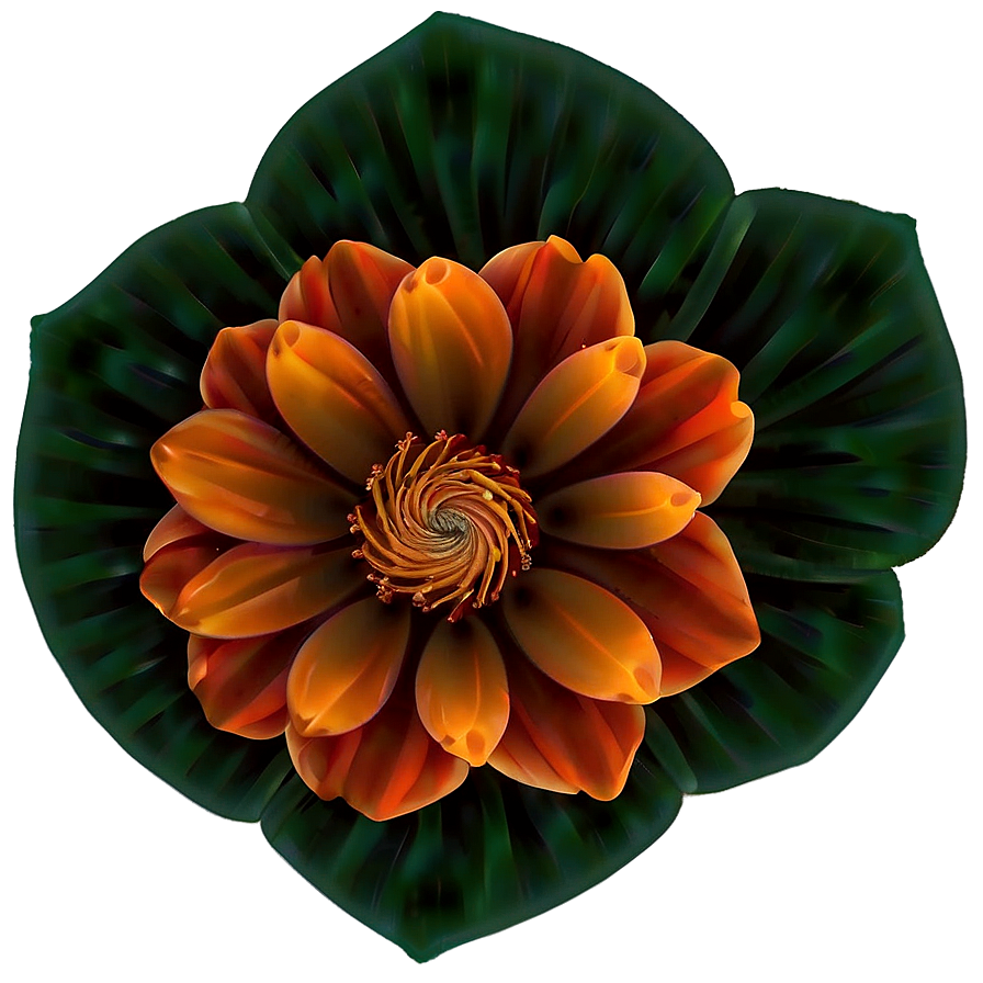 Abstract Orange Flower Png Nwr PNG