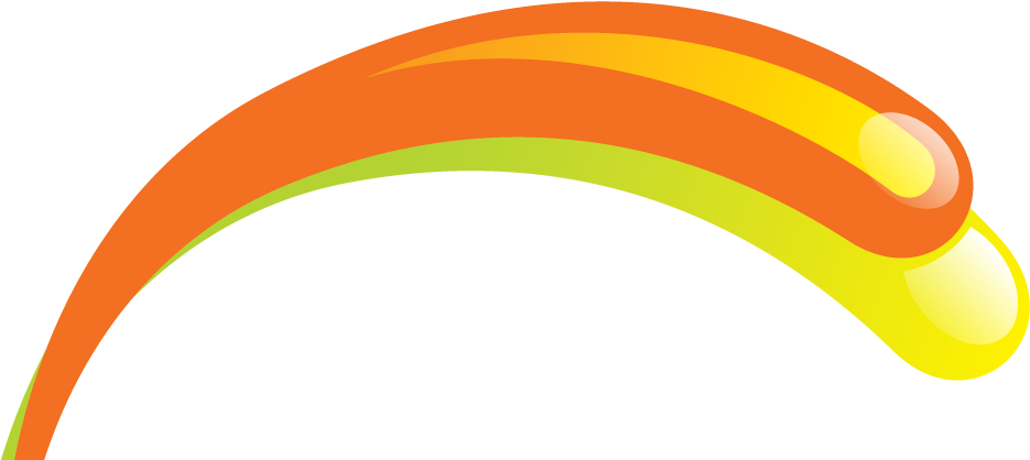 Abstract Orange Green Swoosh Graphic PNG