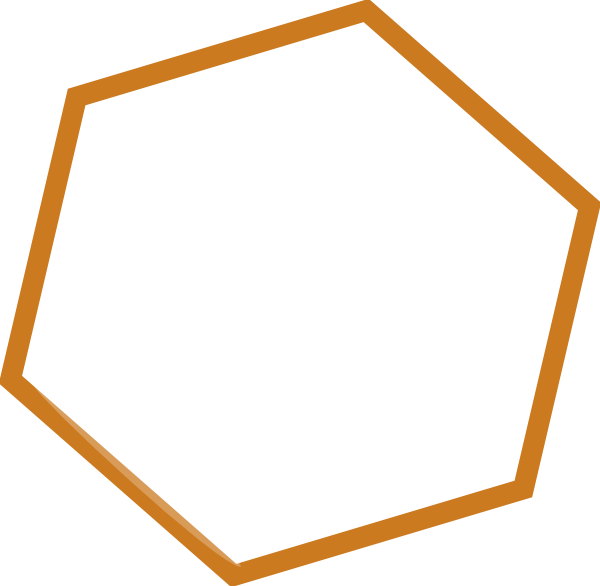 Abstract Orange Hexagon Graphic PNG