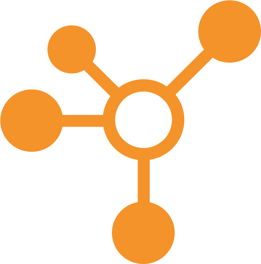 Abstract Orange Network Icon PNG