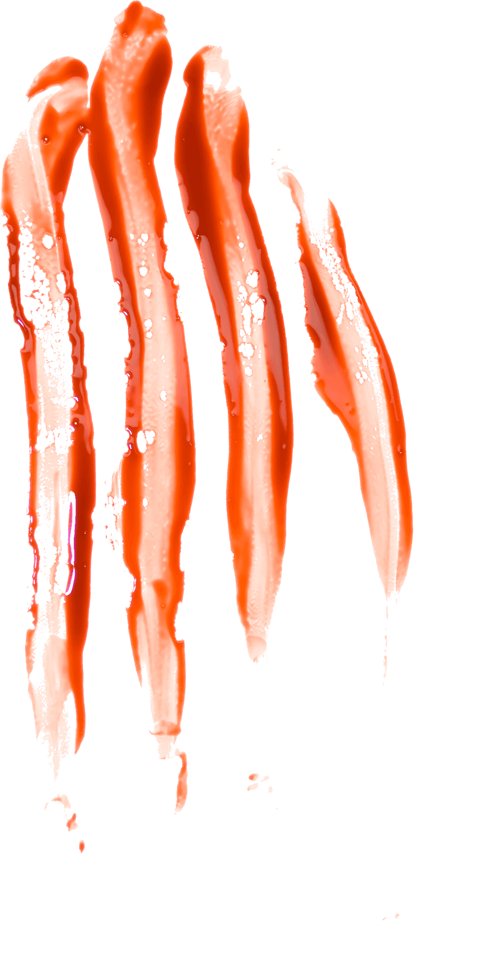 Abstract Orange Paint Strokes PNG