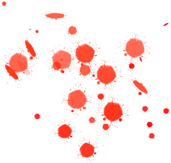 Abstract Orange Splatter Pattern PNG