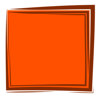 Abstract Orange Square Frame PNG