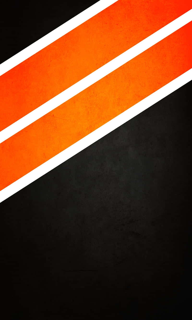 Abstract Orange Stripeson Black Background Wallpaper