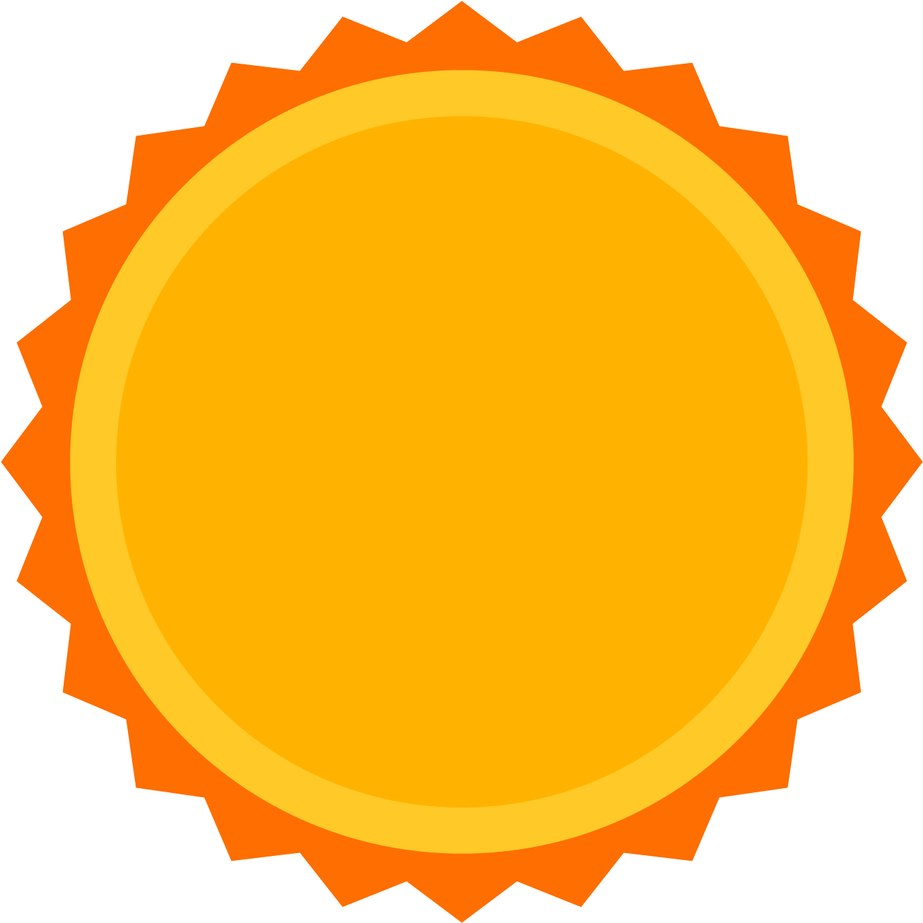 Abstract Orange Sun Design PNG