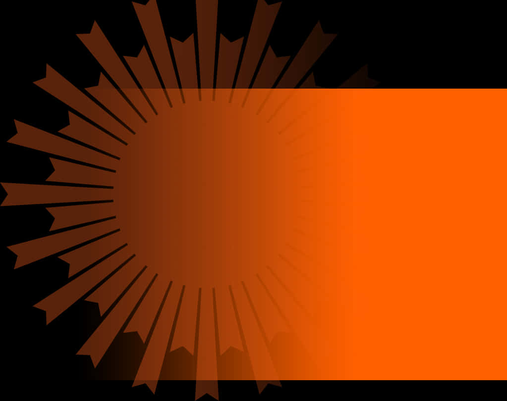 Abstract Orange Sunburst Background PNG