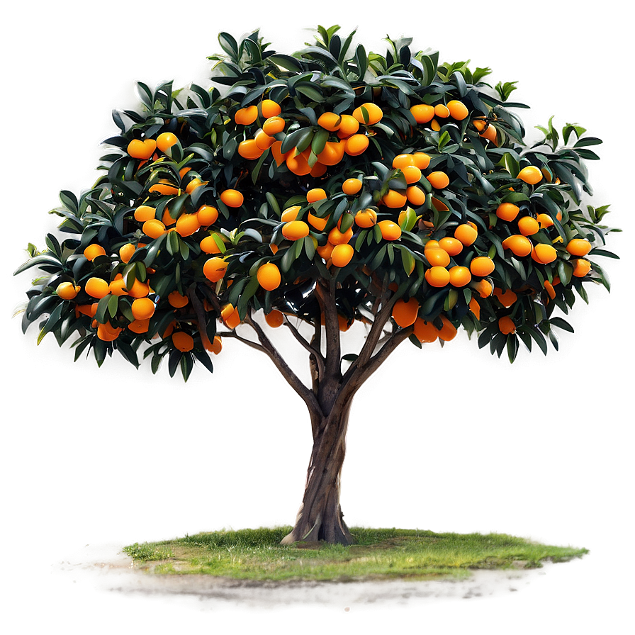 Abstract Orange Tree Png 06132024 PNG