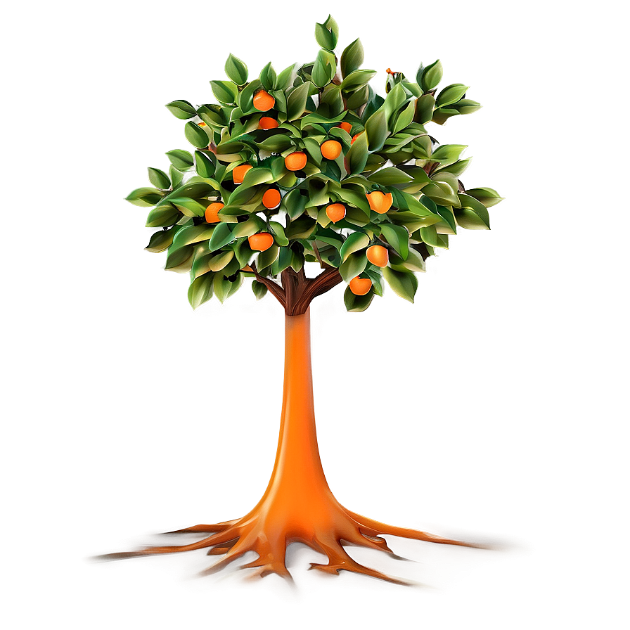 Abstract Orange Tree Png Ksj PNG