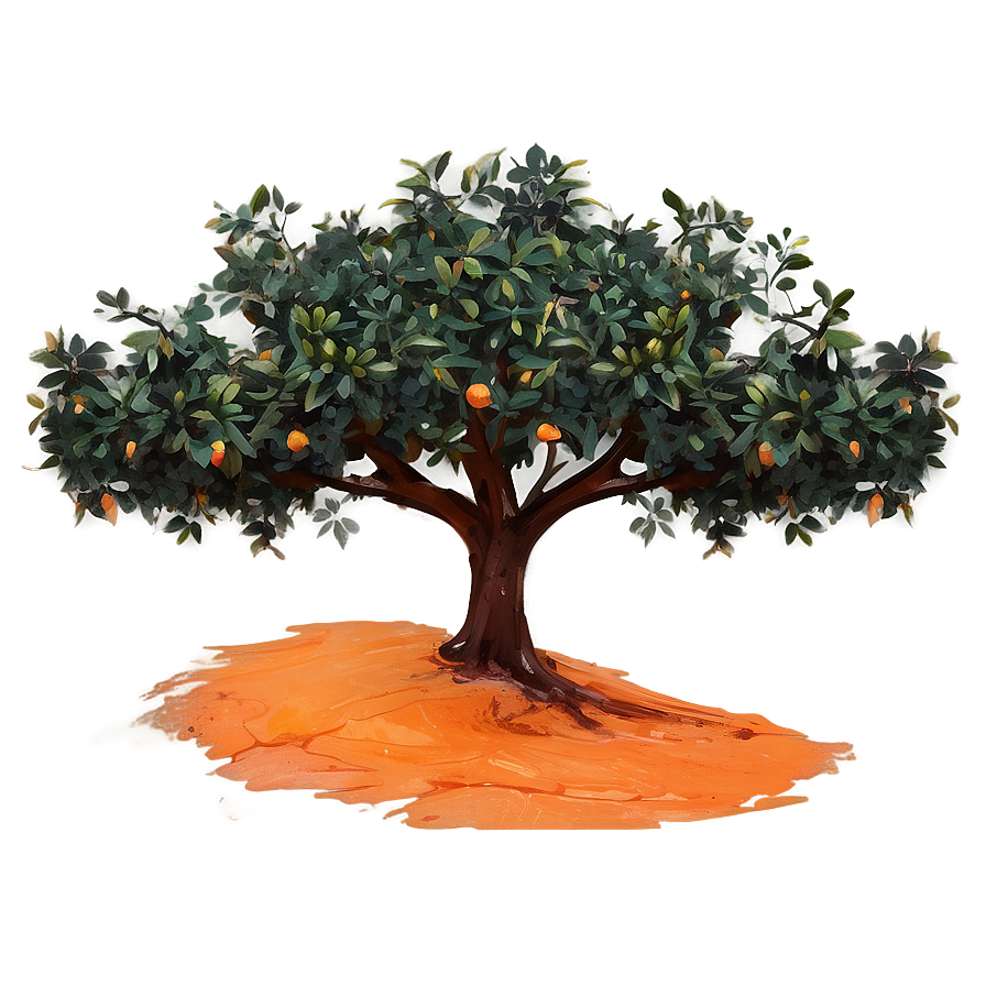Abstract Orange Tree Png Xmi83 PNG