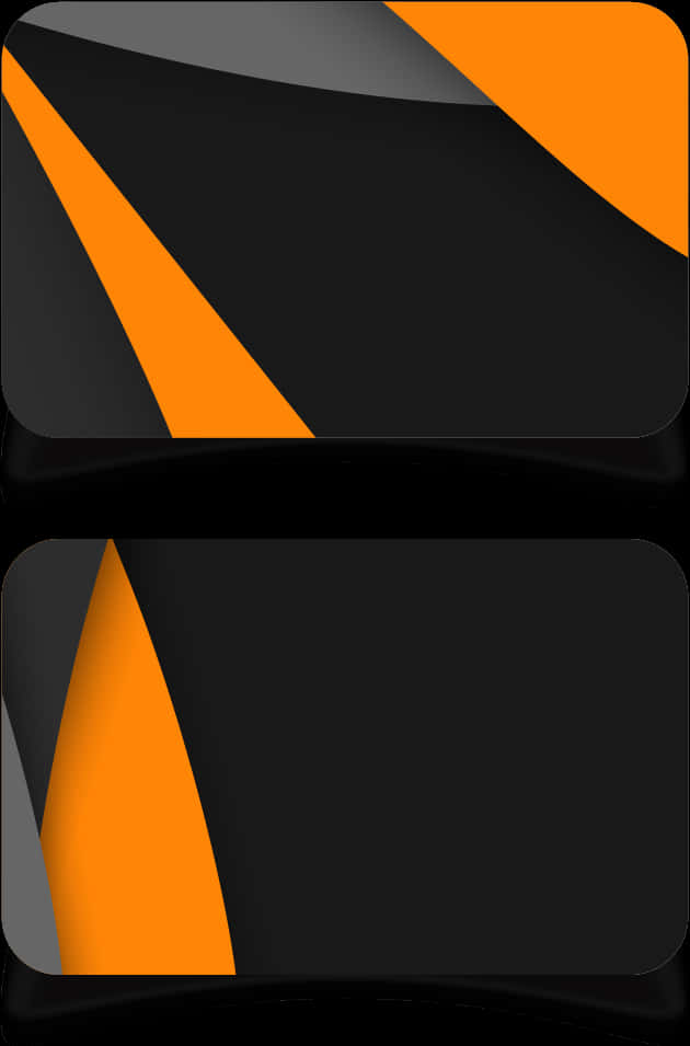 Abstract Orangeand Black Card Design PNG