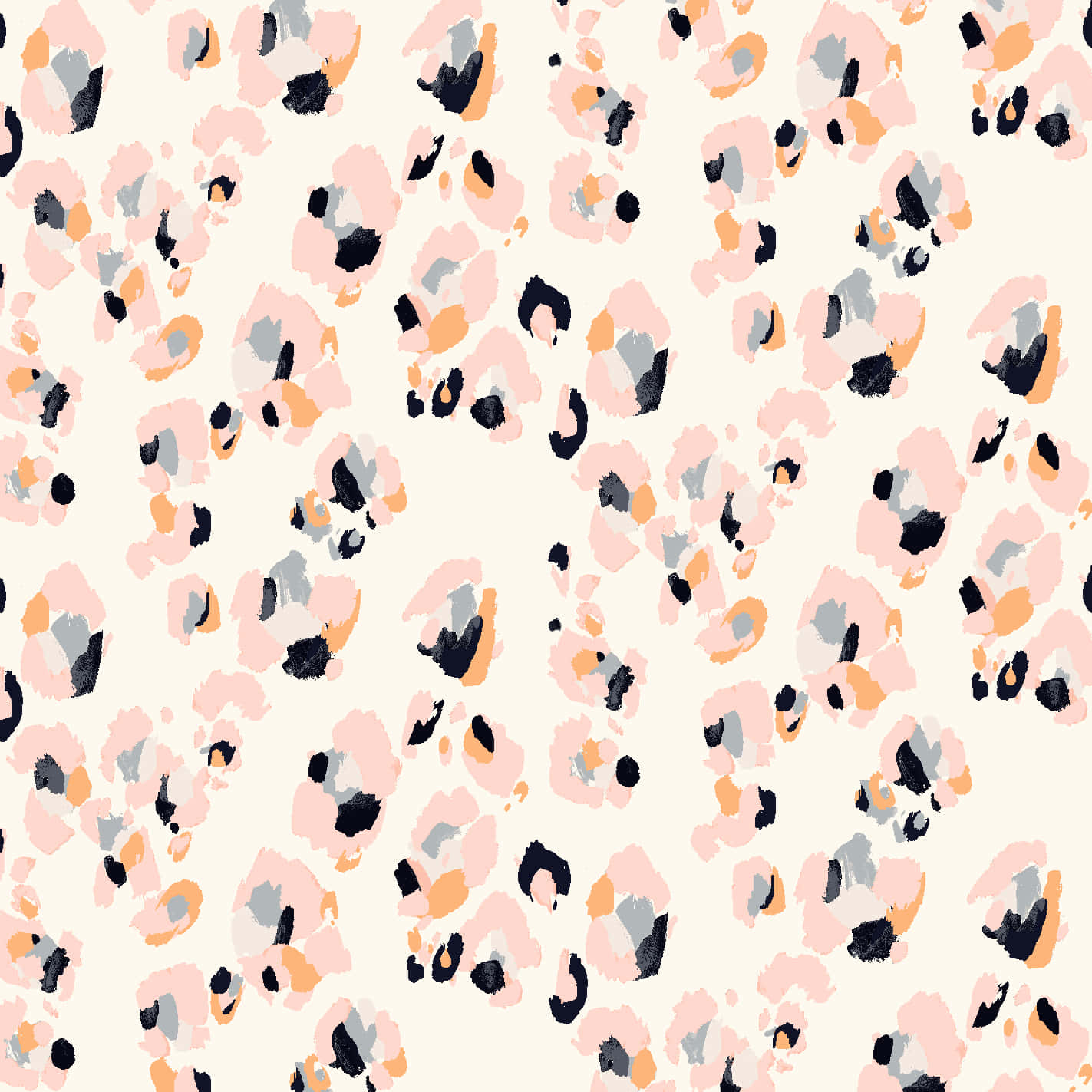 Abstract Paint Cute Cheetah Print Wallpaper
