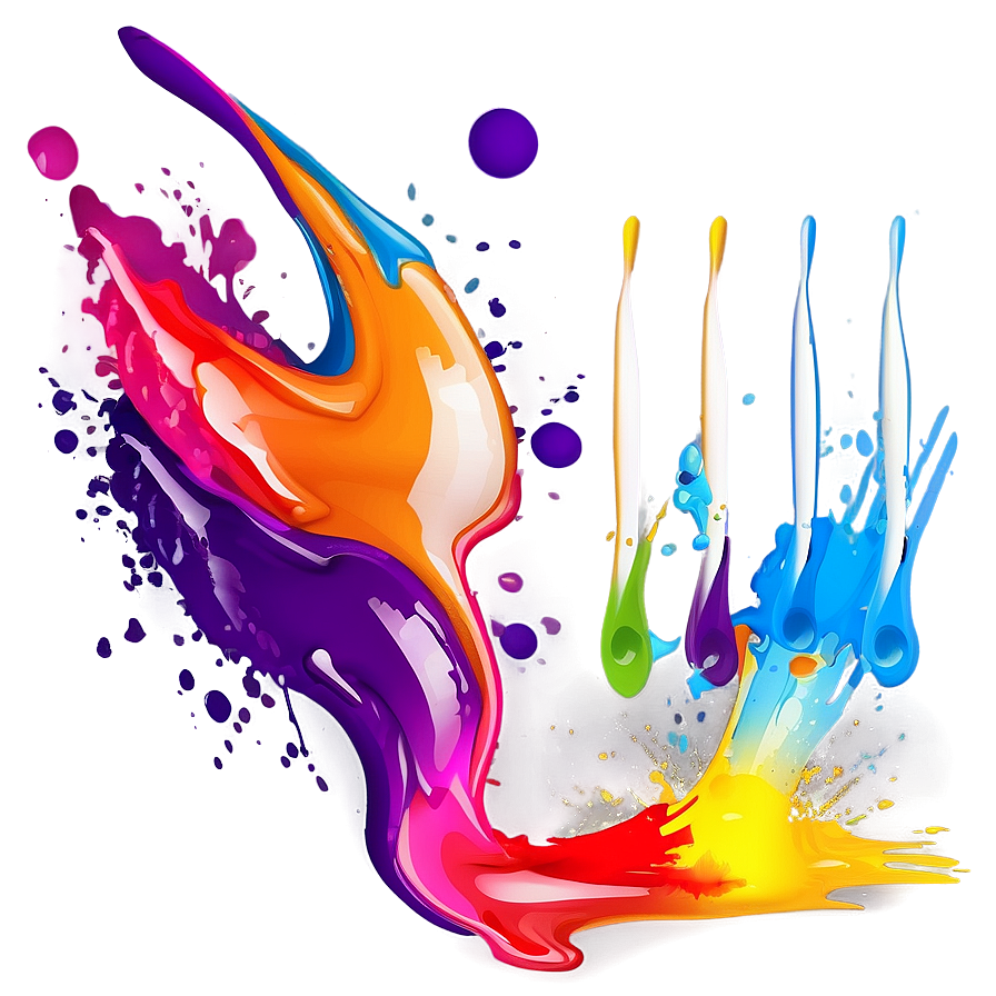 Abstract Paint Splash Design Png 05242024 PNG