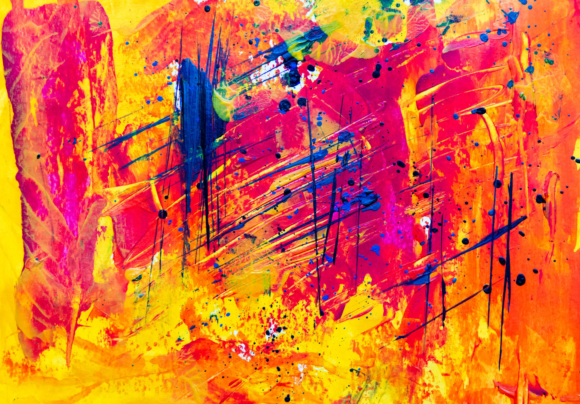 Abstract Painting Colorful Background Wallpaper