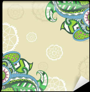 Abstract Paisley Corner Design PNG