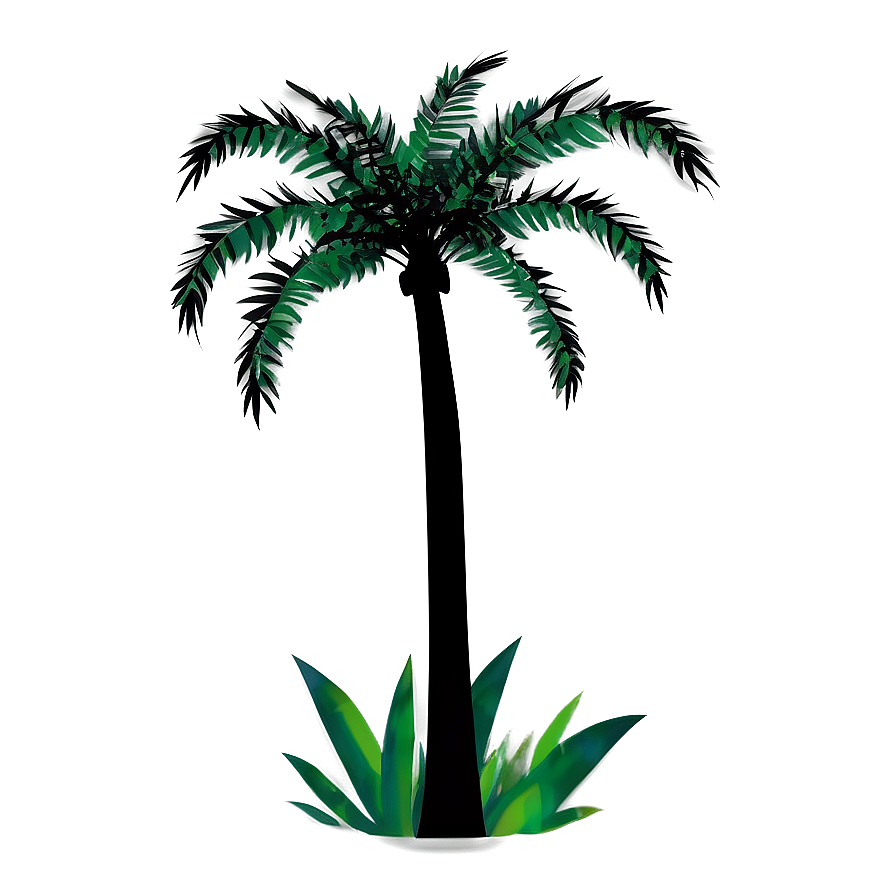 Abstract Palm Tree Silhouette Png Pqe8 PNG