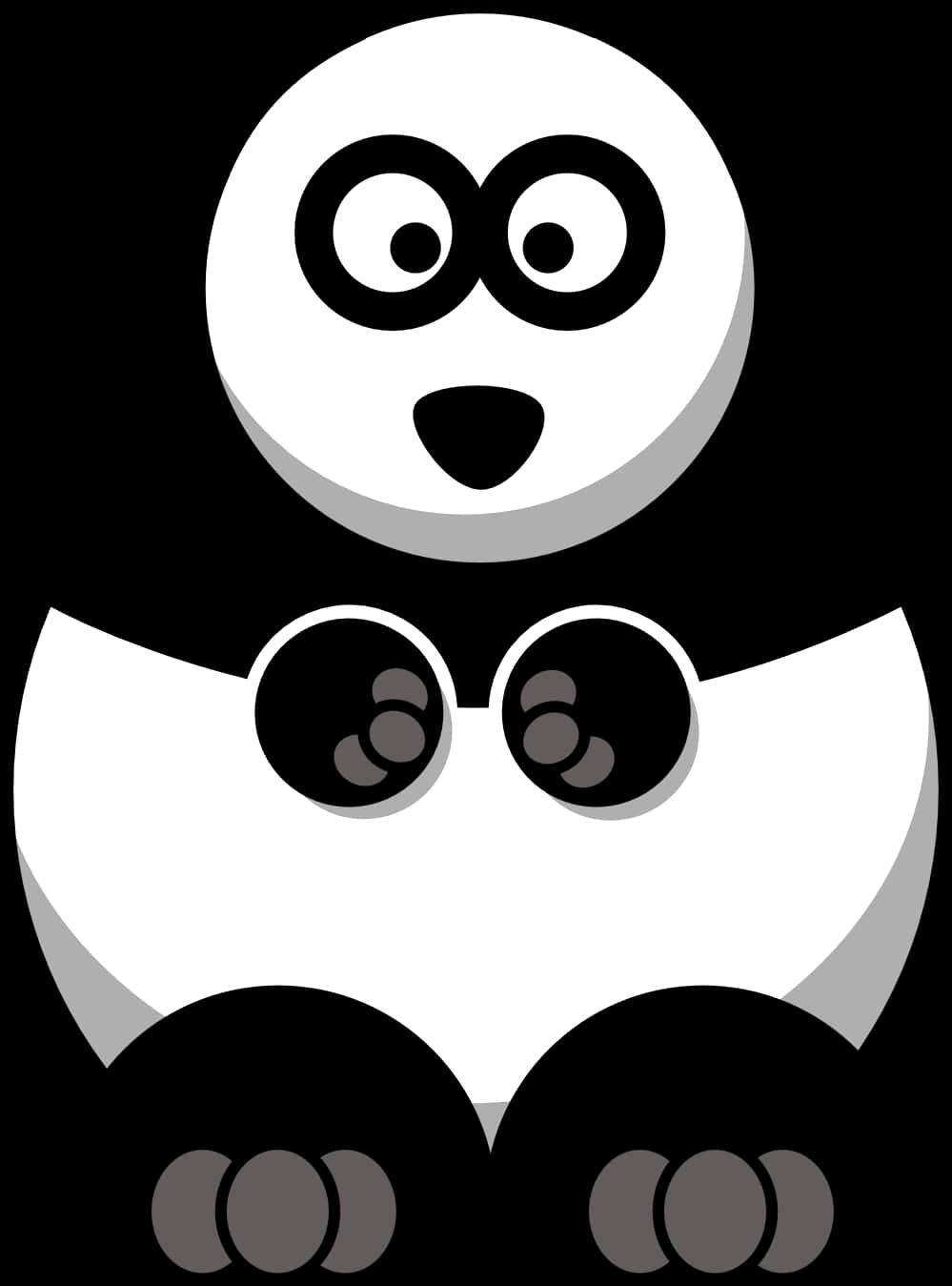 Abstract Panda Graphic PNG