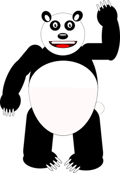 Abstract Panda Illustration PNG