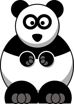 Abstract Panda Illustration PNG