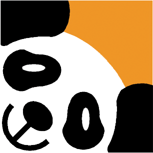 Abstract Panda Logo Design PNG