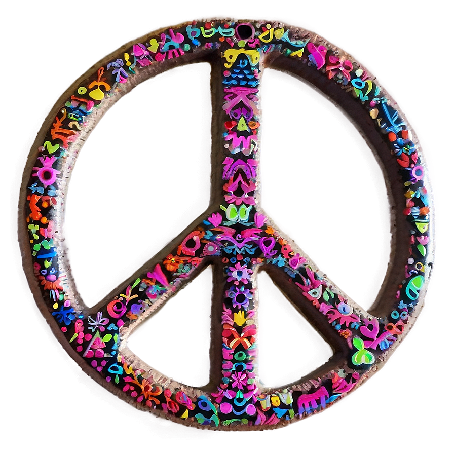 Abstract Peace Sign Art Png Feg PNG