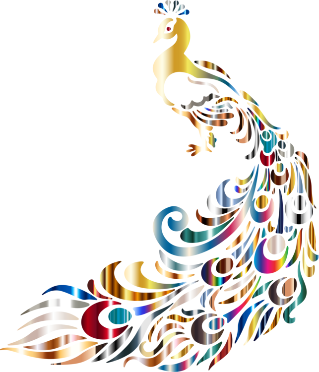 Abstract Peacock Artwork PNG
