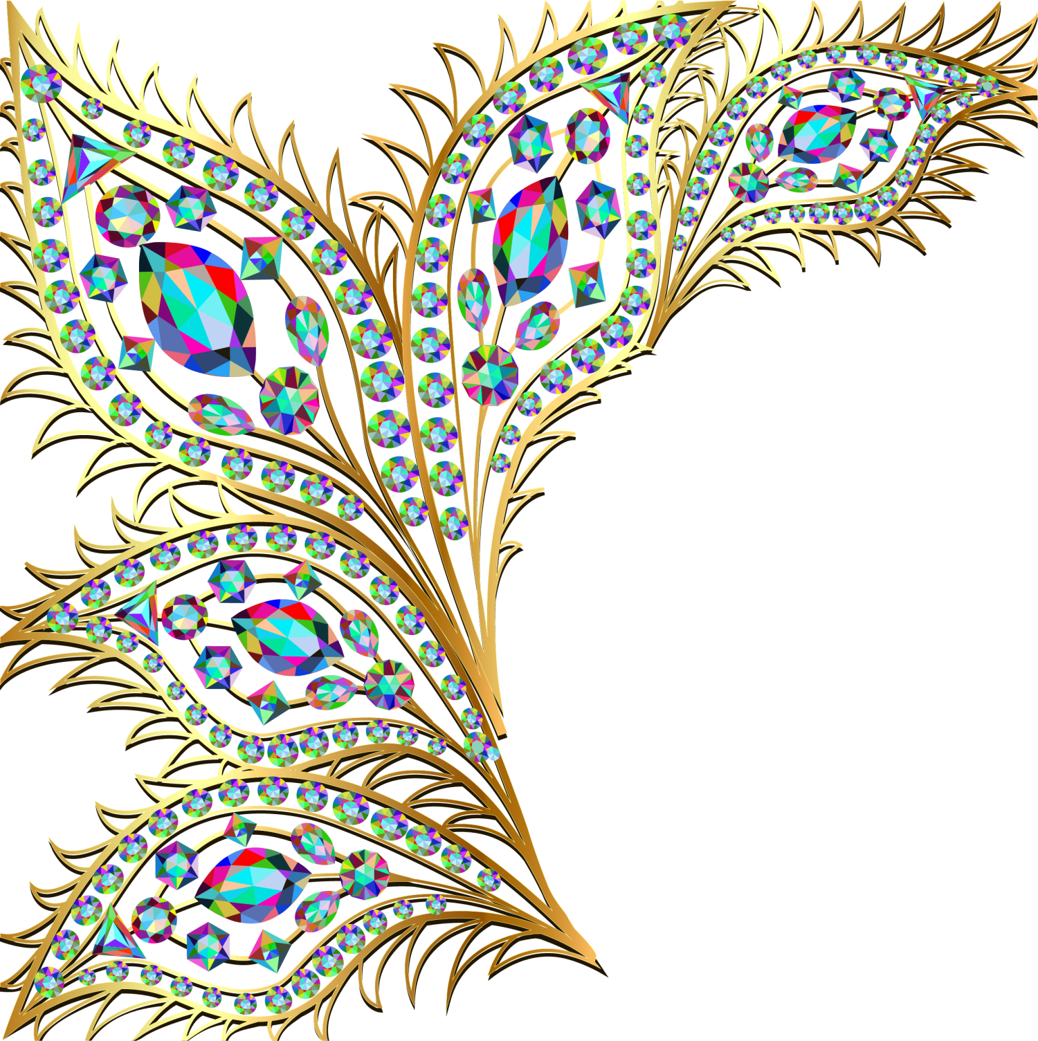 Abstract Peacock Feather Art PNG