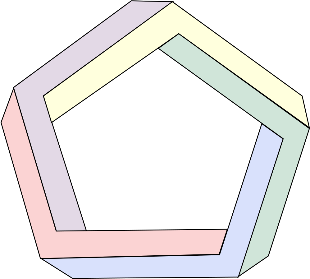 Abstract Pentagon Illusion PNG