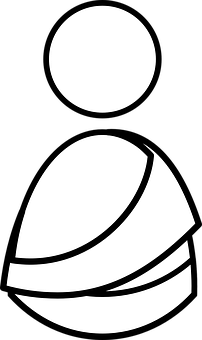 Abstract Person Icon Blackand White PNG