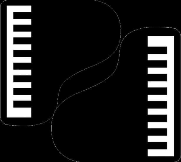Abstract Piano Keyboard Design PNG
