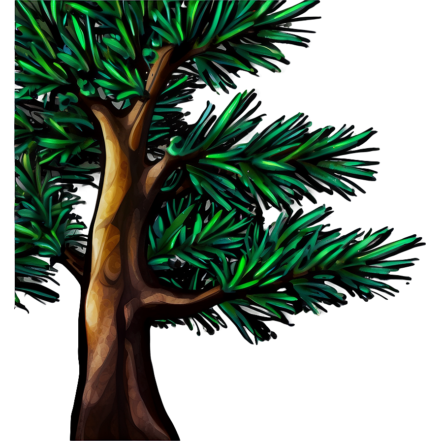 Abstract Pine Tree Art Png Xel79 PNG