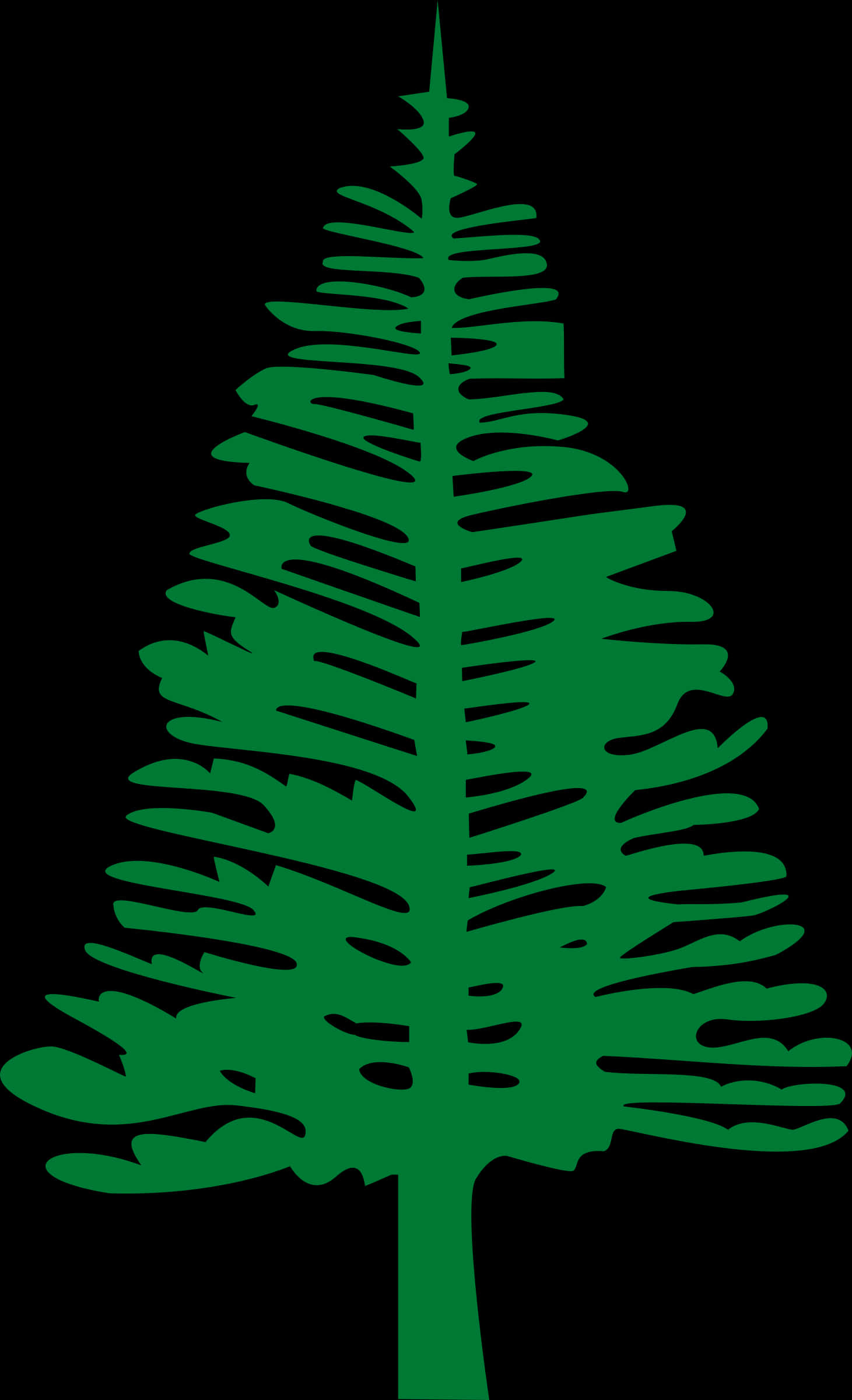 Abstract Pine Tree Graphic PNG