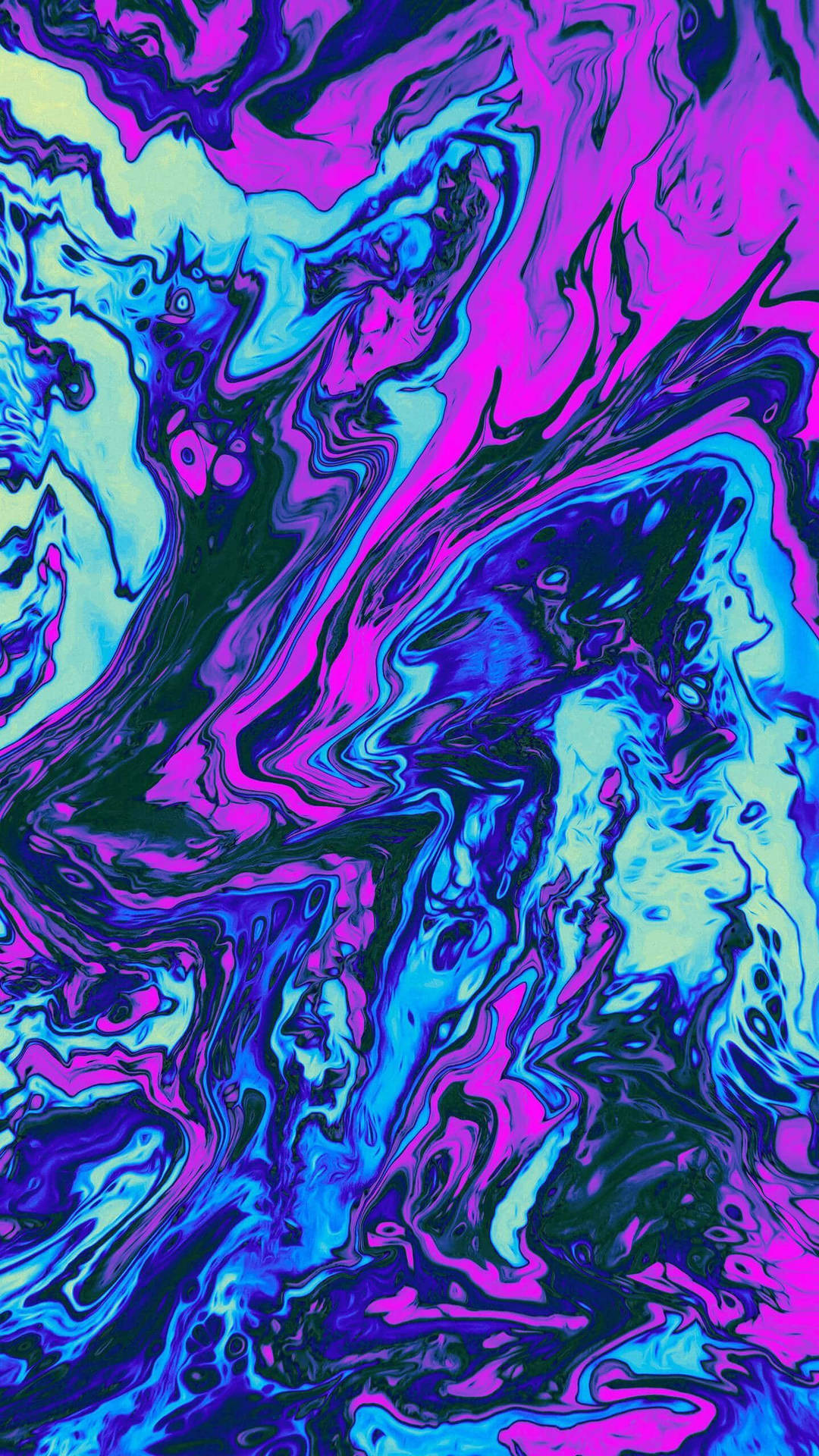 Abstract Pink And Blue Paint Wallpaper