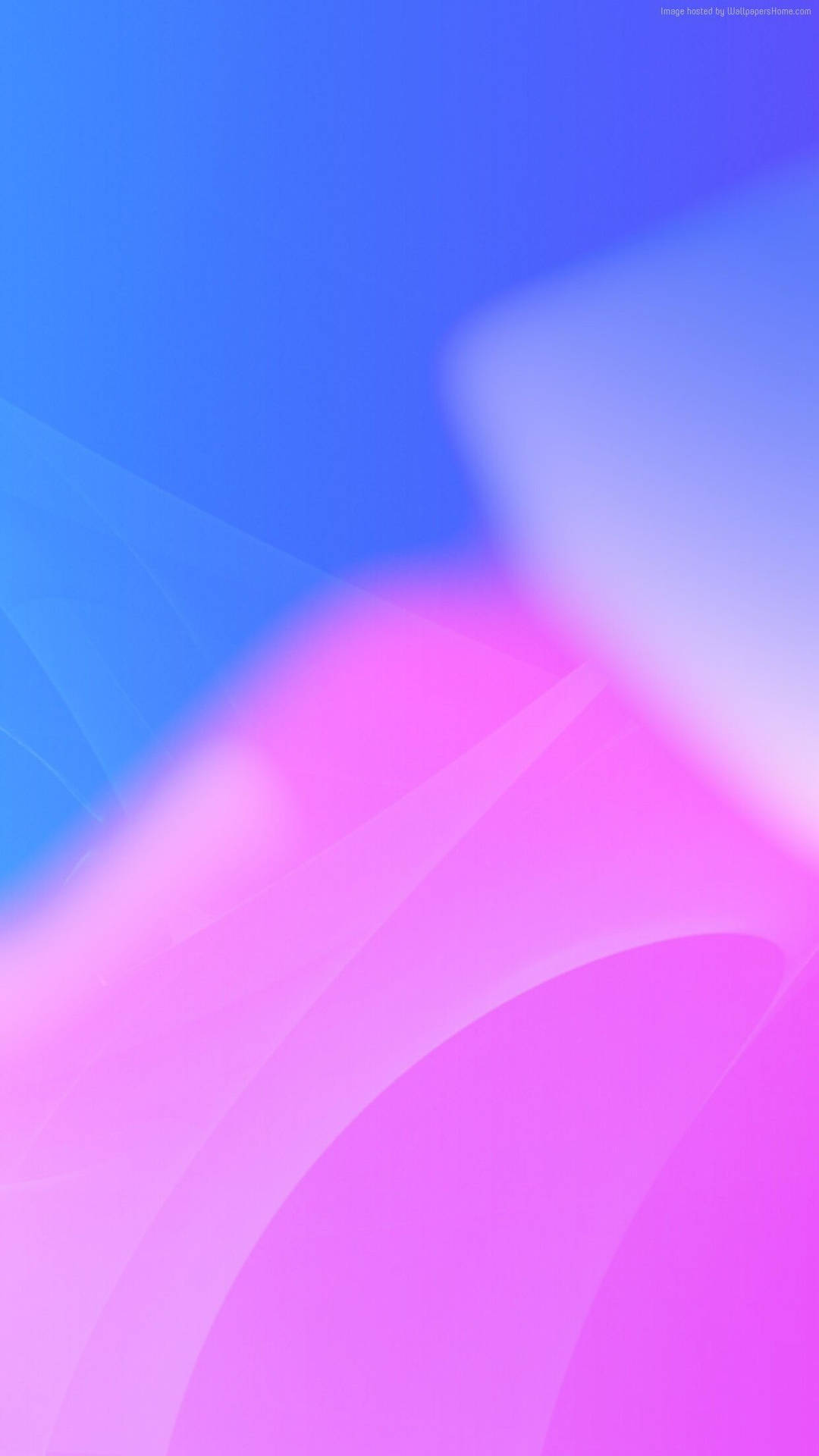 Graceful Interplay of Pink and Blue Shapes Wallpaper