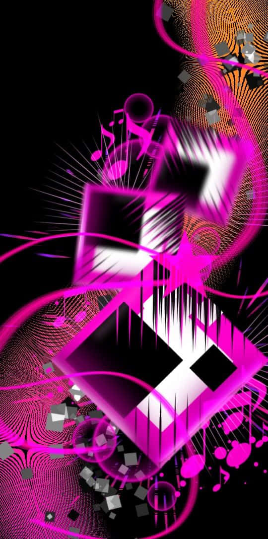 Abstract Pink Black Design Wallpaper