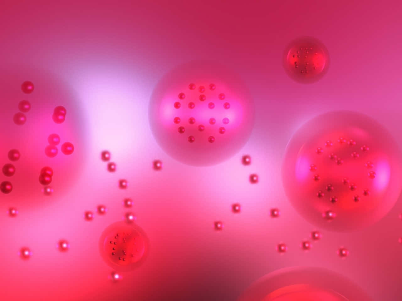 Abstract Pink Bubbles Artwork Wallpaper