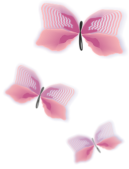 Abstract Pink Butterflieson Black PNG