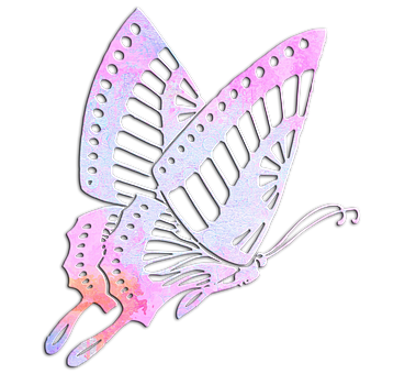 Abstract Pink Butterfly Art PNG