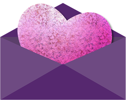 Abstract Pink Crystal Heart PNG