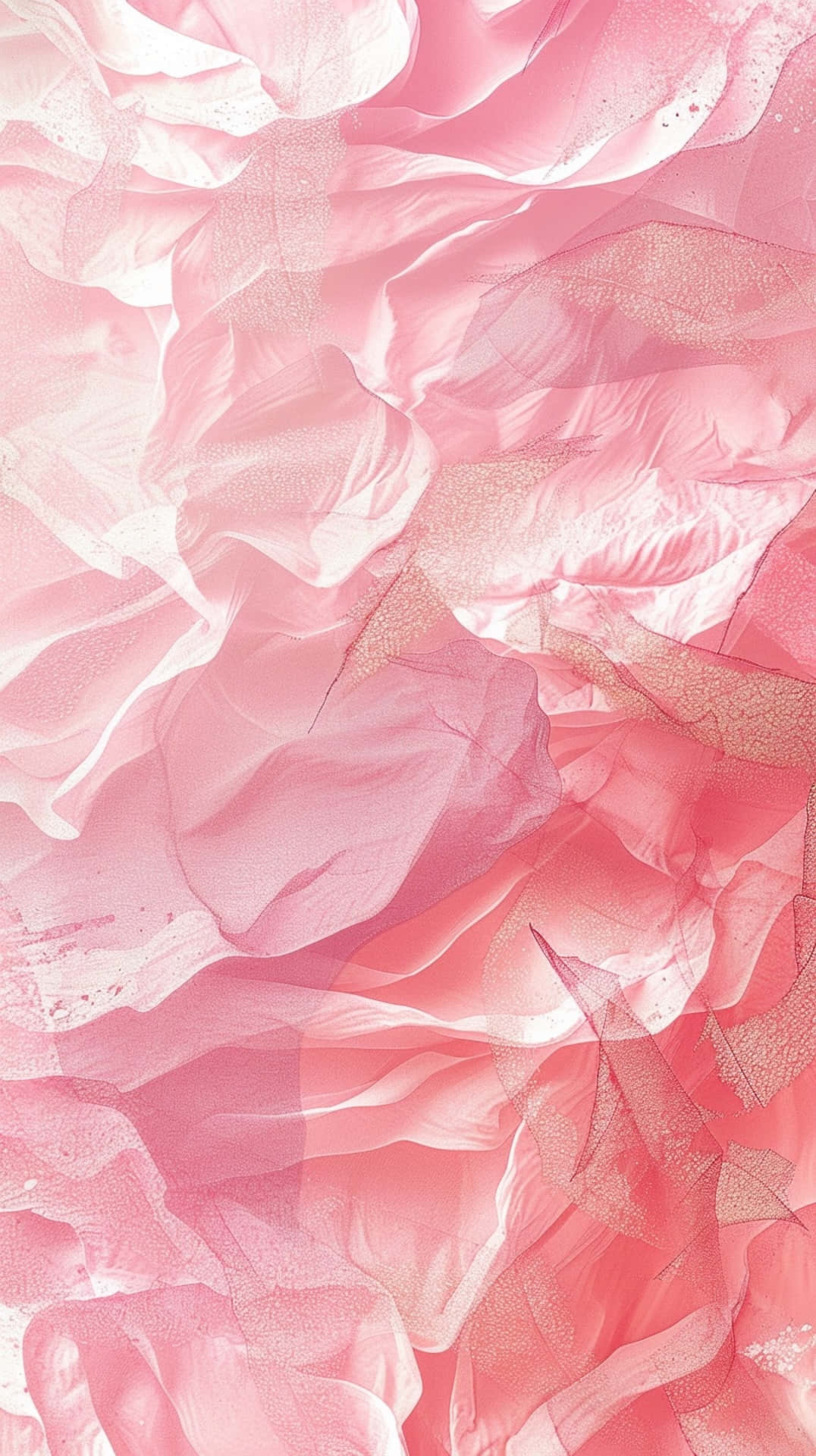 Abstract Pink Fabric Waves Wallpaper