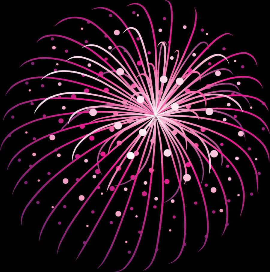Abstract Pink Firework Design PNG